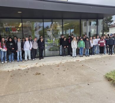 Besuch der Partnerschulen in Wr. Neustadt - Gruppenfoto